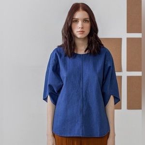 Rujuta Sheth Sol Seam Top in Indigo/Blue XS